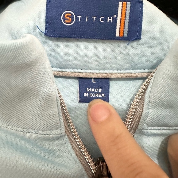 Stitch Golf Hudson 1/4 Zip Pullover Men’s L Stretch Long Sleeve Logo Vtg 2002 - Picture 2 of 3